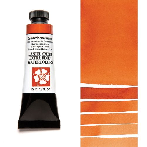 Daniel Smith Watercolors Quinacridone Sienna 5ml Tube swatch