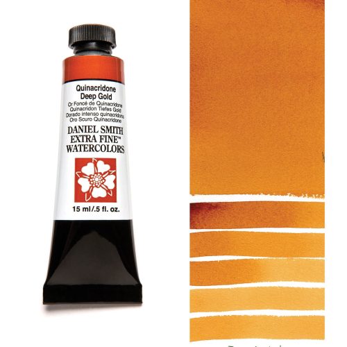 Daniel Smith Watercolors Quinacridone Deep Gold 5ml Tube swatch