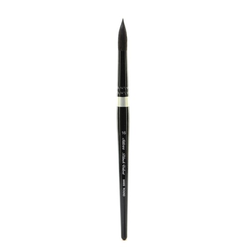 Silver Brush 3000S-16 Black Velvet Short Handle Blend Brush, Round, Size 16-0