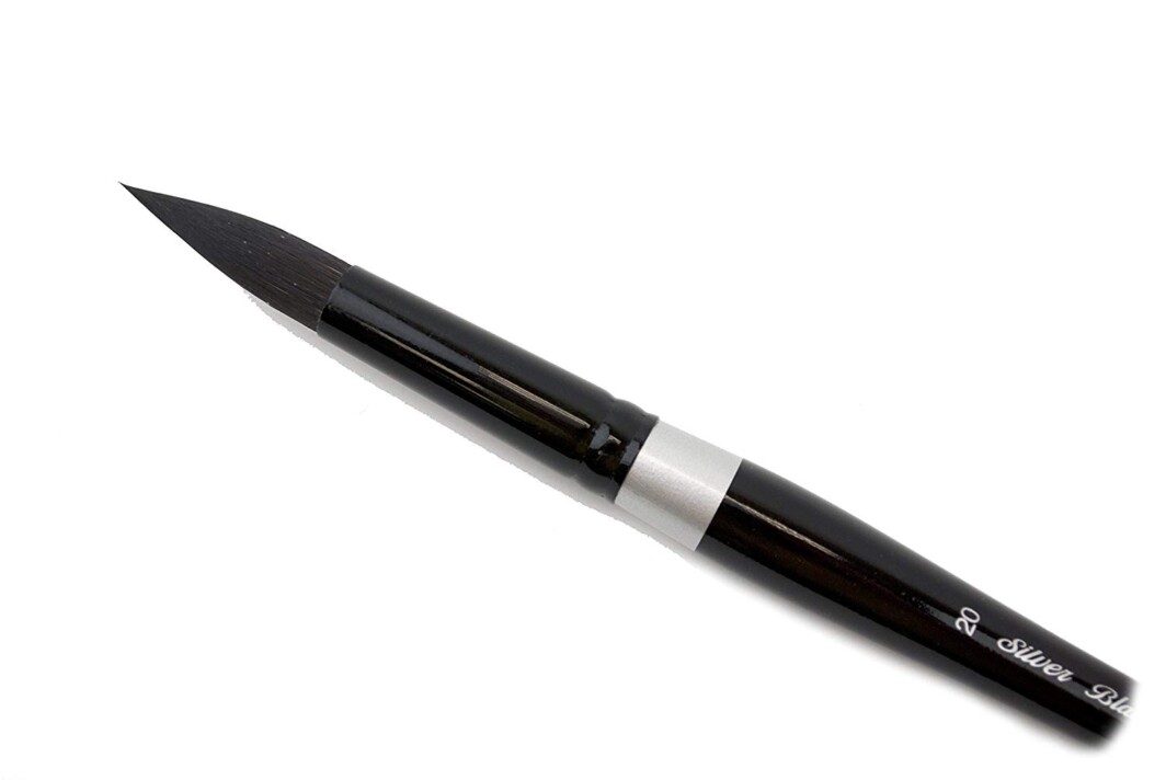 Silver Brush Black Velvet Short Handle Blend Brush, Round, Size 20 (3000S-20)-4298