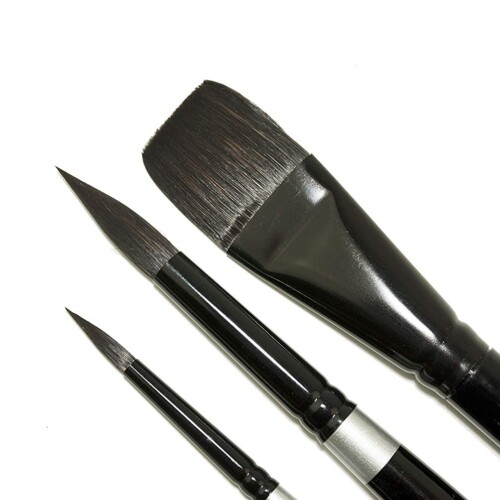 Silver Brush Black Velvet 3Pc Basic Watercolor Brush Set-0