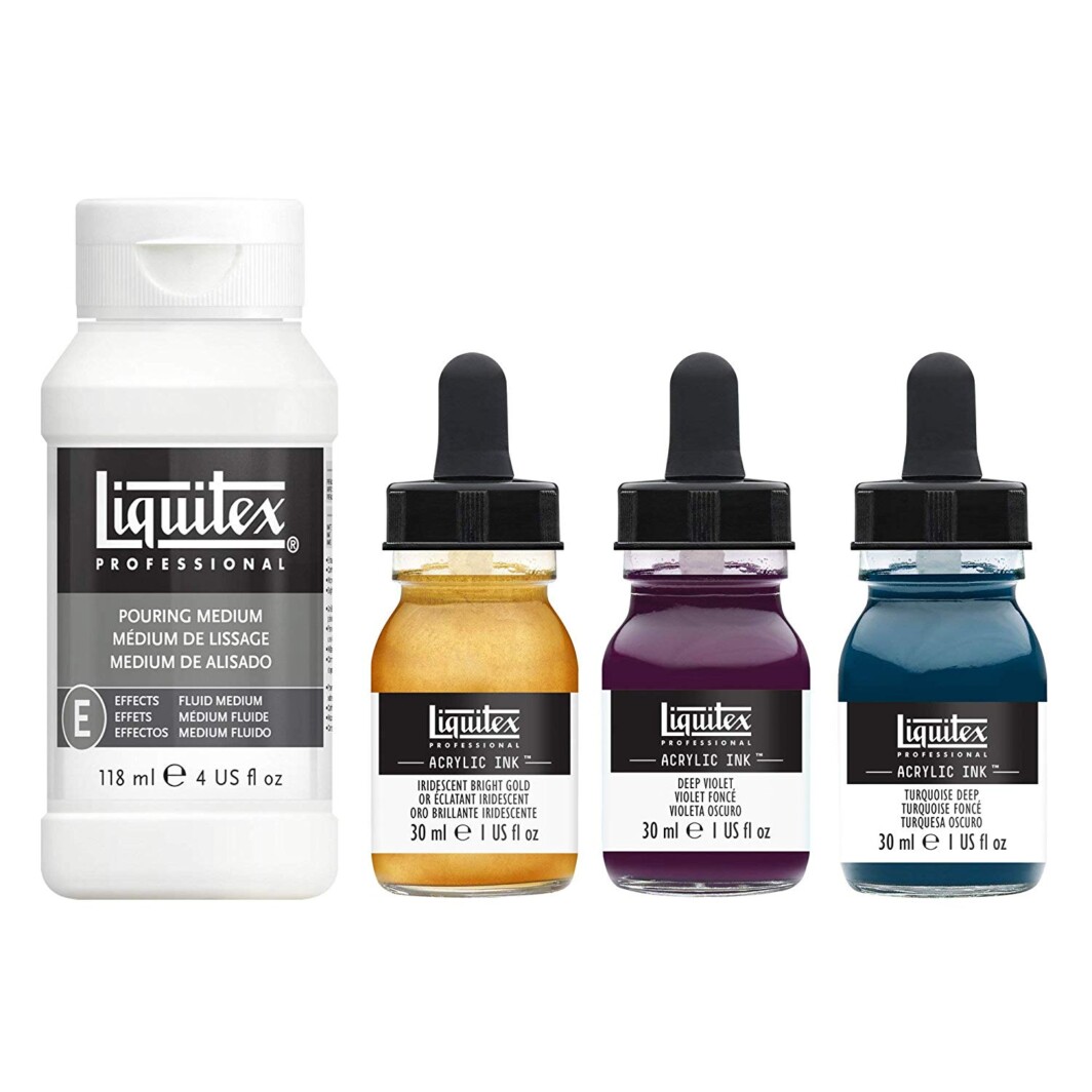 Liquitex Professional Acrylic Ink, Pouring Technique Set with Deep Colors-4222