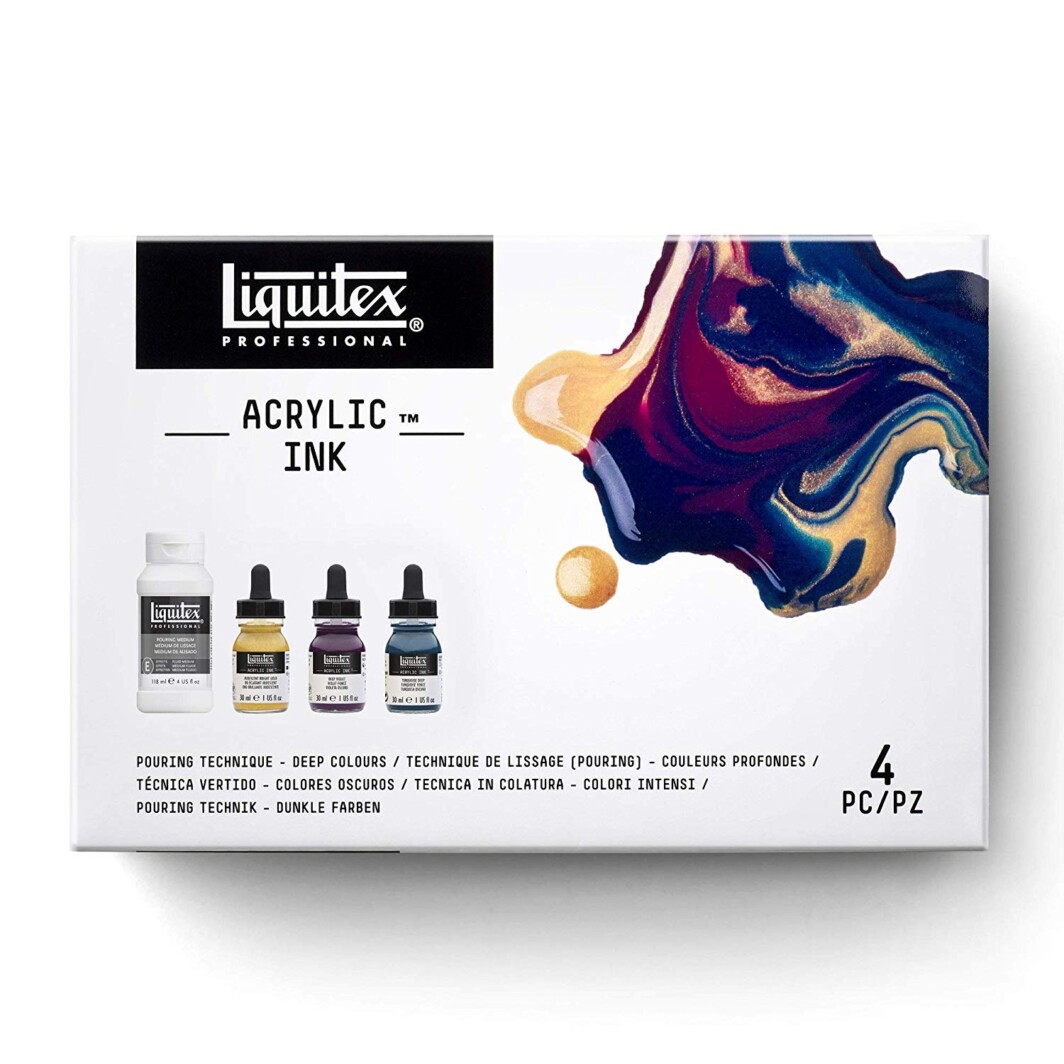 Liquitex Professional Acrylic Ink, Pouring Technique Set with Deep Colors-4221