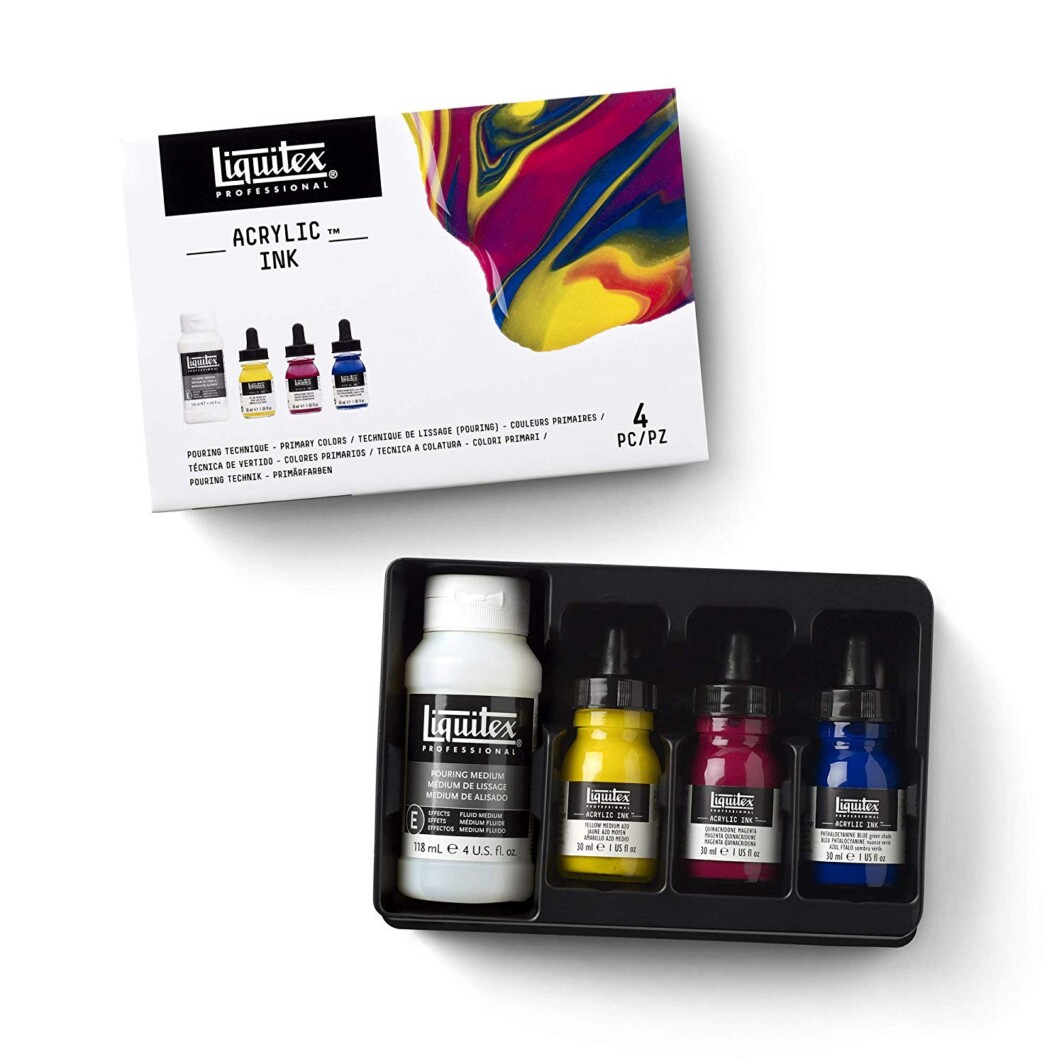 Liquitex Professional Acrylic Ink, Pouring Technique Set with Primary Colors-4227