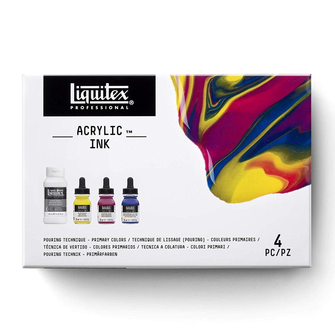 Liquitex Professional Acrylic Ink, Pouring Technique Set with Primary Colors-4228