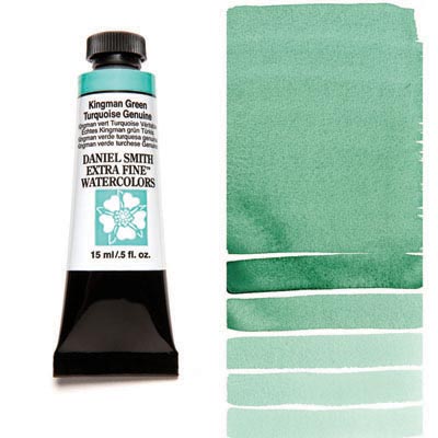 Daniel Smith Extra Fine Watercolor 15ml Paint Tube, Kingman Green Turquoise Genuine-0