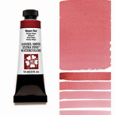Daniel Smith Extra Fine Watercolor 15ml Paint Tube, Mayan Red-0