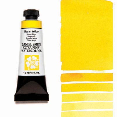 Daniel Smith Extra Fine Watercolor 15ml Paint Tube, Mayan Yellow-0