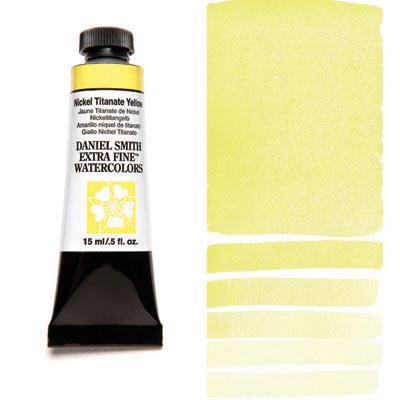 Daniel Smith Extra Fine Watercolor 15ml Paint Tube, Nickel Titanate Yellow-0