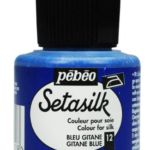 Pebeo 45 ml Setasilk Silk Painting Bottle, Gitane Blue-0