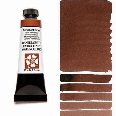 Daniel Smith Extra Fine Watercolor 15ml Paint Tube, Permanent Brown-0