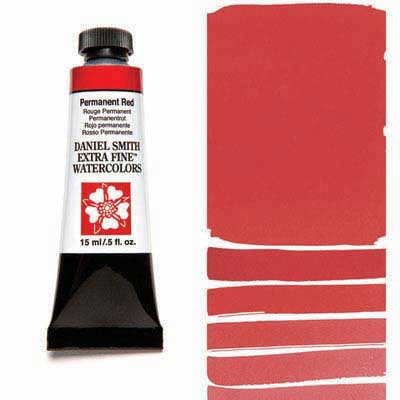 Daniel Smith Extra Fine Watercolor 15ml Paint Tube, Permanent Red-0