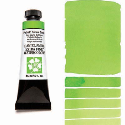 Daniel Smith Extra Fine Watercolor 15ml Paint Tube, Phthalo Yellow Green-0