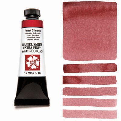 Daniel Smith Extra Fine Watercolor 15ml Paint Tube, Pyrrol Crimson-0