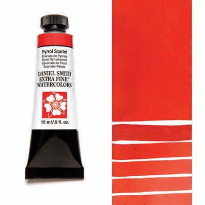 Daniel Smith Extra Fine Watercolor 15ml Paint Tube, Pyrrol Scarlet-0