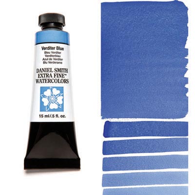 Daniel Smith Extra Fine Watercolor 15ml Paint Tube, Verditer Blue-0