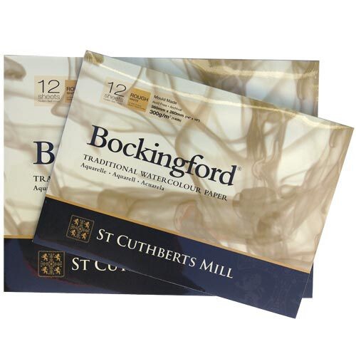 Bockingford Watercolour Paper Pad 300gsm White Rough 360mm X 260mm (14"x 10")-0