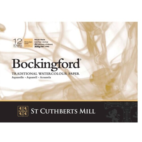 Bockingford Watercolour Paper Pad 300gsm A4 White Rough 297mm X 210mm-0