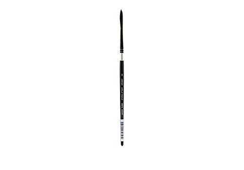 Silver Brush 3007S-6 Black Velvet Short Handle Blend Risslon Brush, Script Liner, Size 6-0