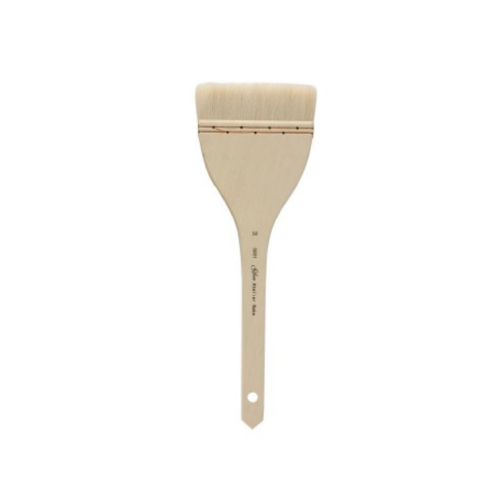 Silver Brush Atelier Flat Hake Brush - Size 50, Long Handle-4481