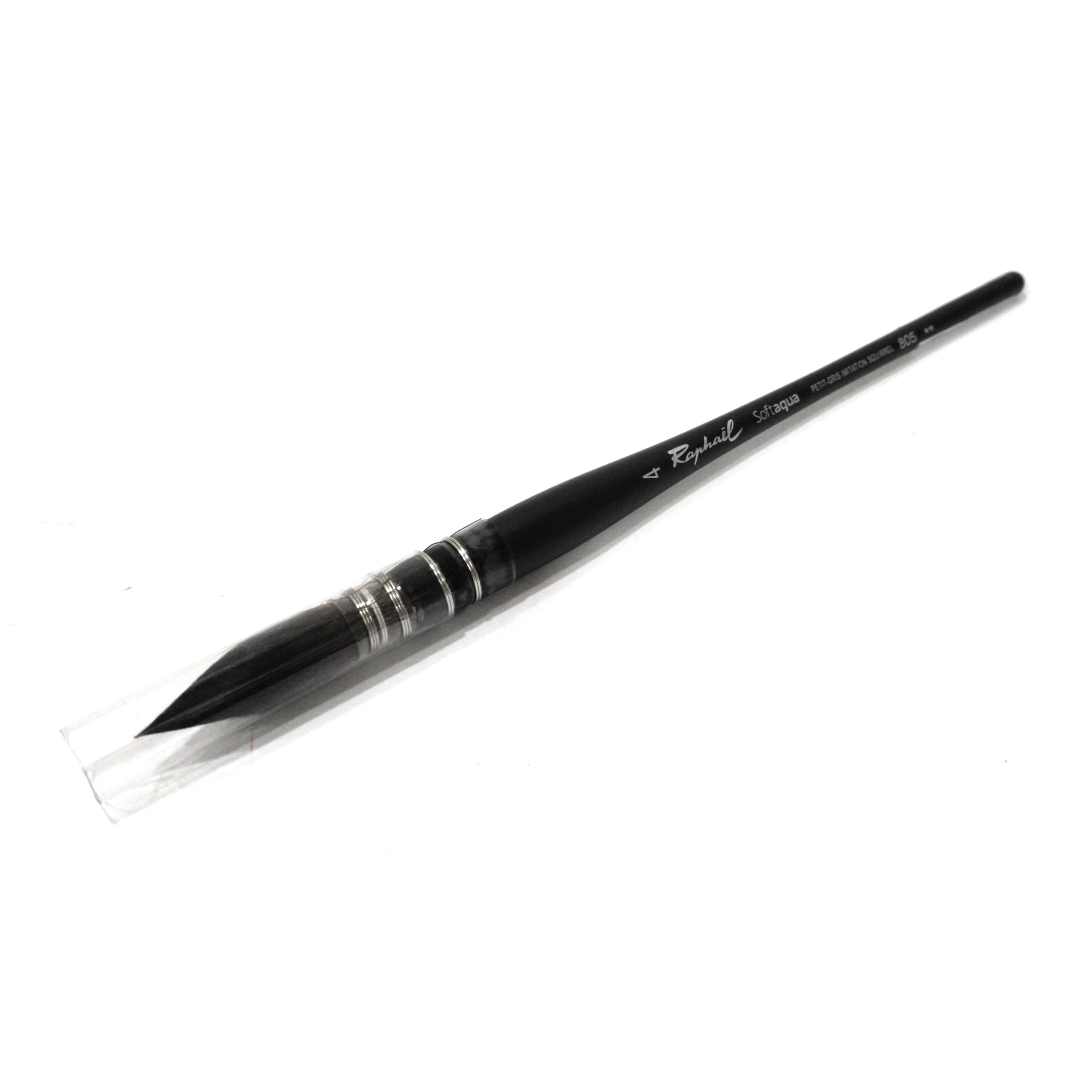 Series 805 Watercolor Brush Raphael SoftAqua Synthetic Quill Size 0