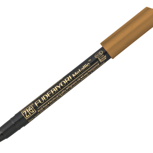 Zig Fude Brush Pen, Fudebiyori Metallic, Copper No 123-0