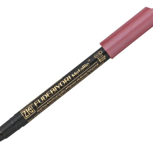 Zig Fude Brush Pen, Fudebiyori Metallic, Red No 126-0