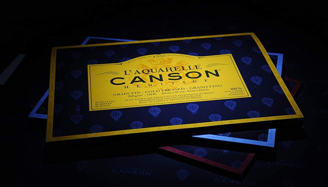 Canson Heritage Watercolour Paper Block 300gsm 46x61cm 20 Sheets Cold Pressed-4652