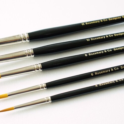 Rosemary Designer Rounds Golden Synthetic Brush 344-2
