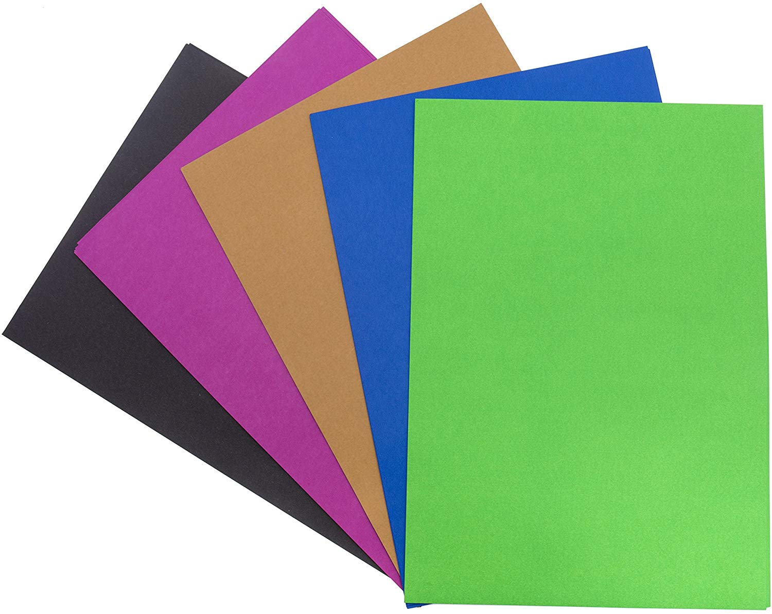 8.5 inch x 11 inch Color Paper,Cool 5-Color Assortment 24 lb/ 89 GSM Multi Colored 500 Sheets 