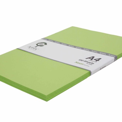 Artrex A4 Color Paper Green Neon Series 80 GSM (100 Sheets)-0