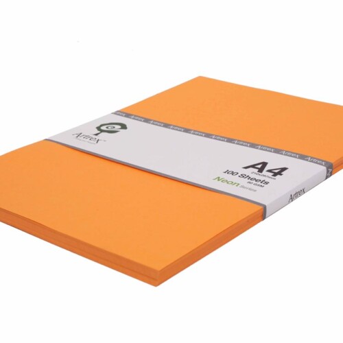 Artrex A4 Color Paper Oragne Neon Series 80 GSM (100 Sheets)-0