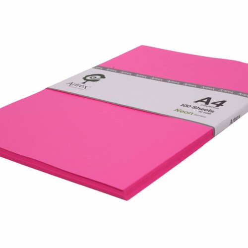 Artrex A4 Color Paper Pink Neon Series 80 GSM (100 Sheets)-0