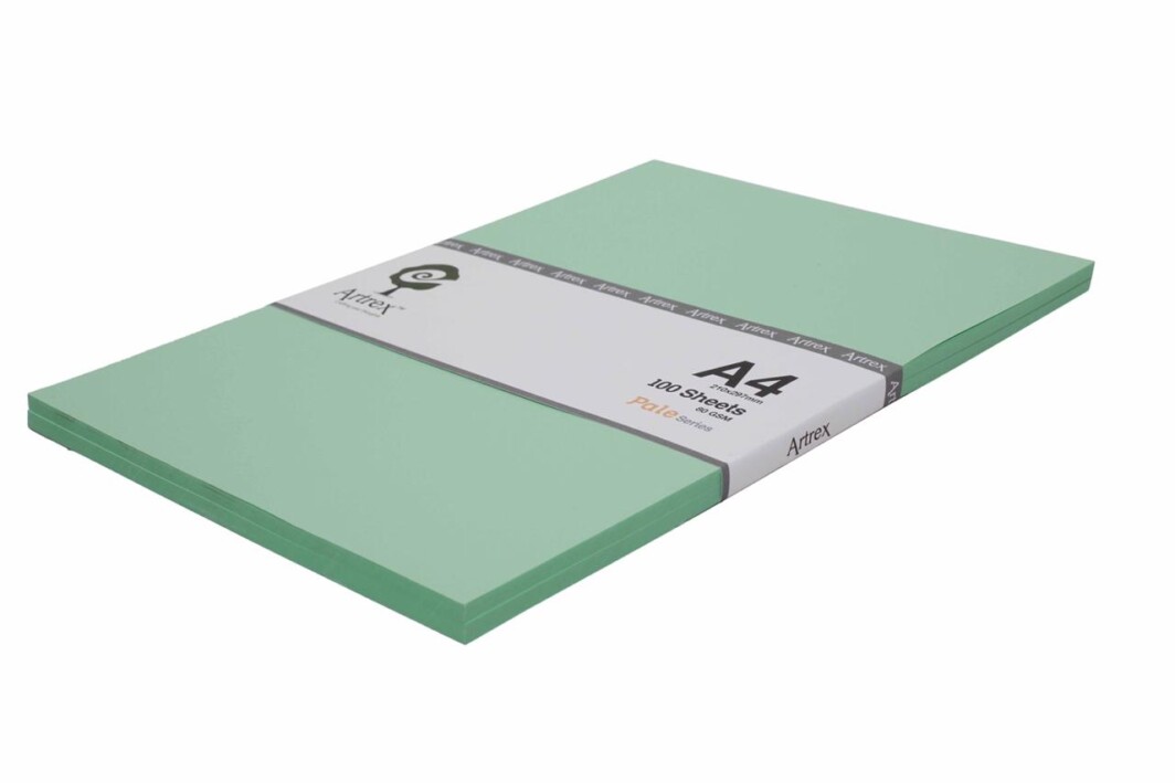 Artrex A4 Color Paper Pale Green 80 GSM (Pack of 100 Sheets)-0