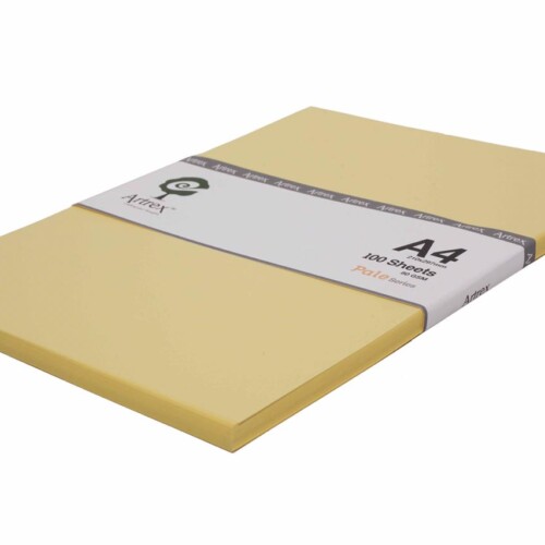 Artrex A4 Color Paper Pale Yellow 80 GSM (Pack of 100 Sheets)-0