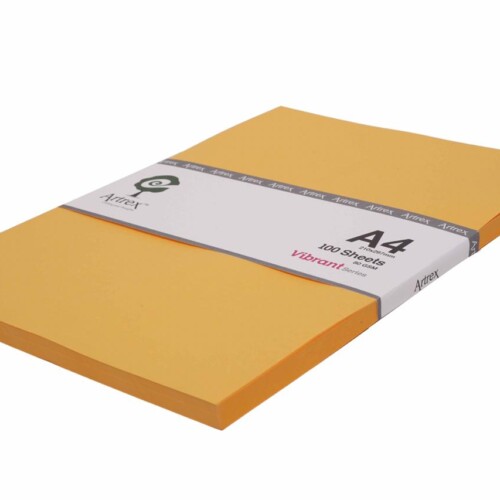 Artrex A4 Color Paper Gold Vibrant Series 80 GSM (100 Sheets)-0