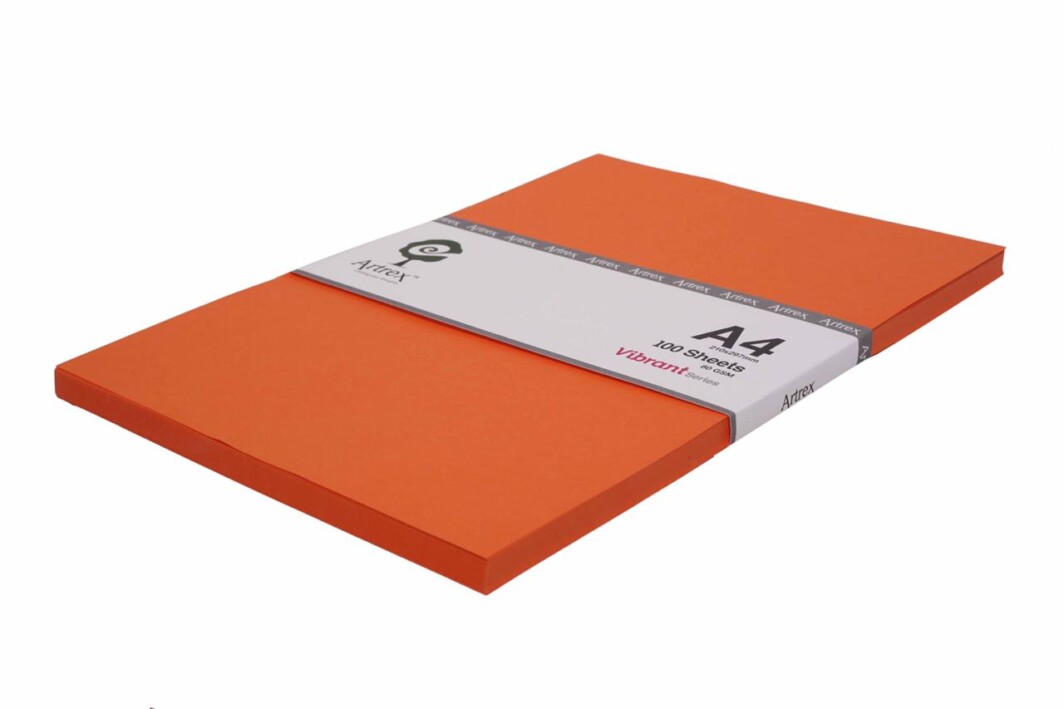 Artrex A4 Color Paper Saffron Vibrant Series 80 GSM (100 Sheets)-0