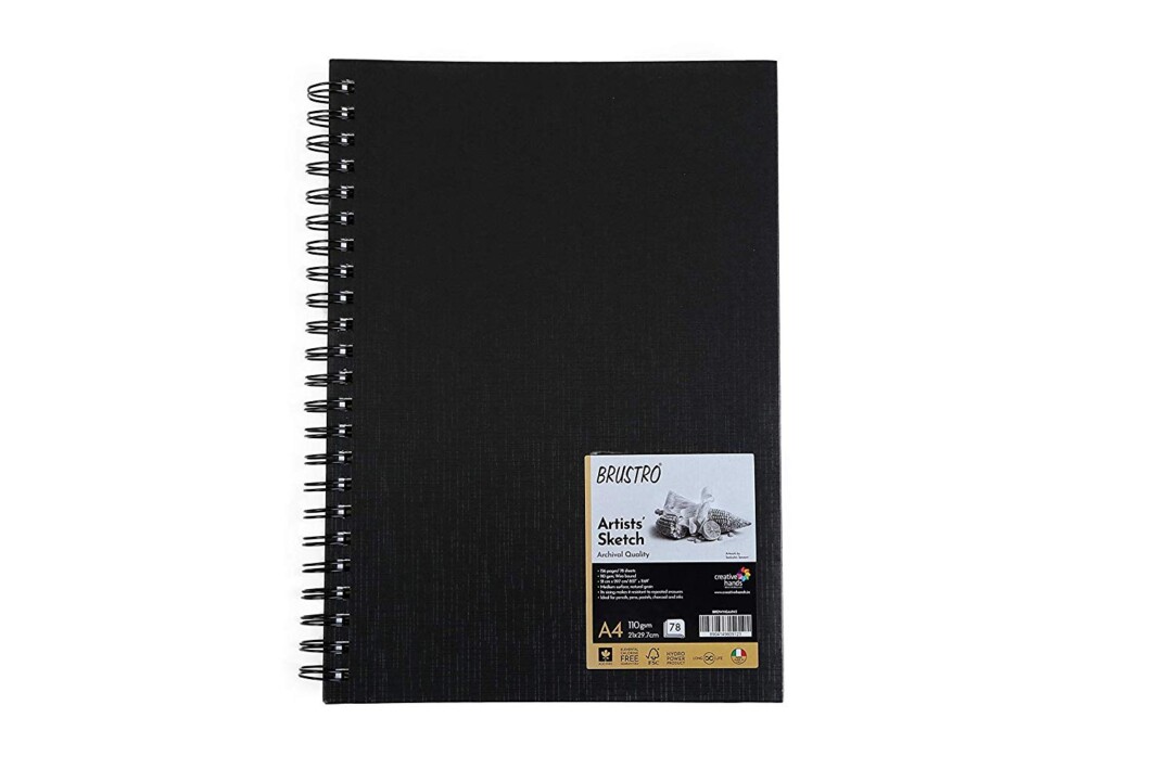 Brustro Sketch Book 110 GSM A4 Wiro Journal (Pack of 156 Sheets)-0