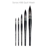 Da Vinci Watercolor Series 498 Casaneo Paint Brush, Round Quill New Wave Synthetics individual brushes-0