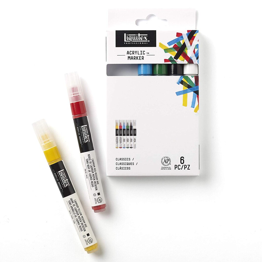 Liquitex 6-Piece Professional 6 x 2mm Paint Fine Marker Set-0