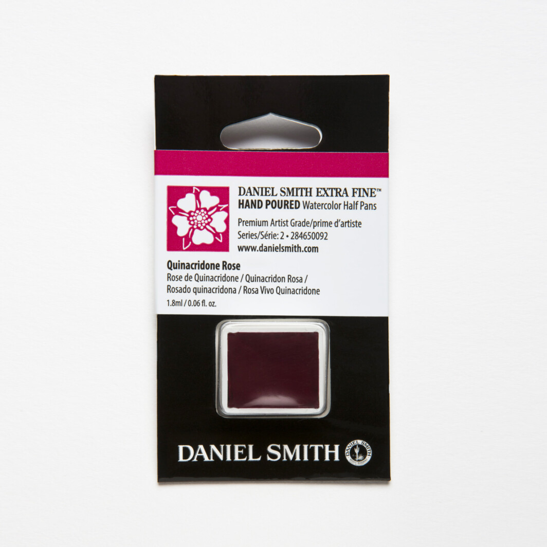 DANIEL SMITH Extra Fine Watercolor Quinacridone Rose Half Pan-0