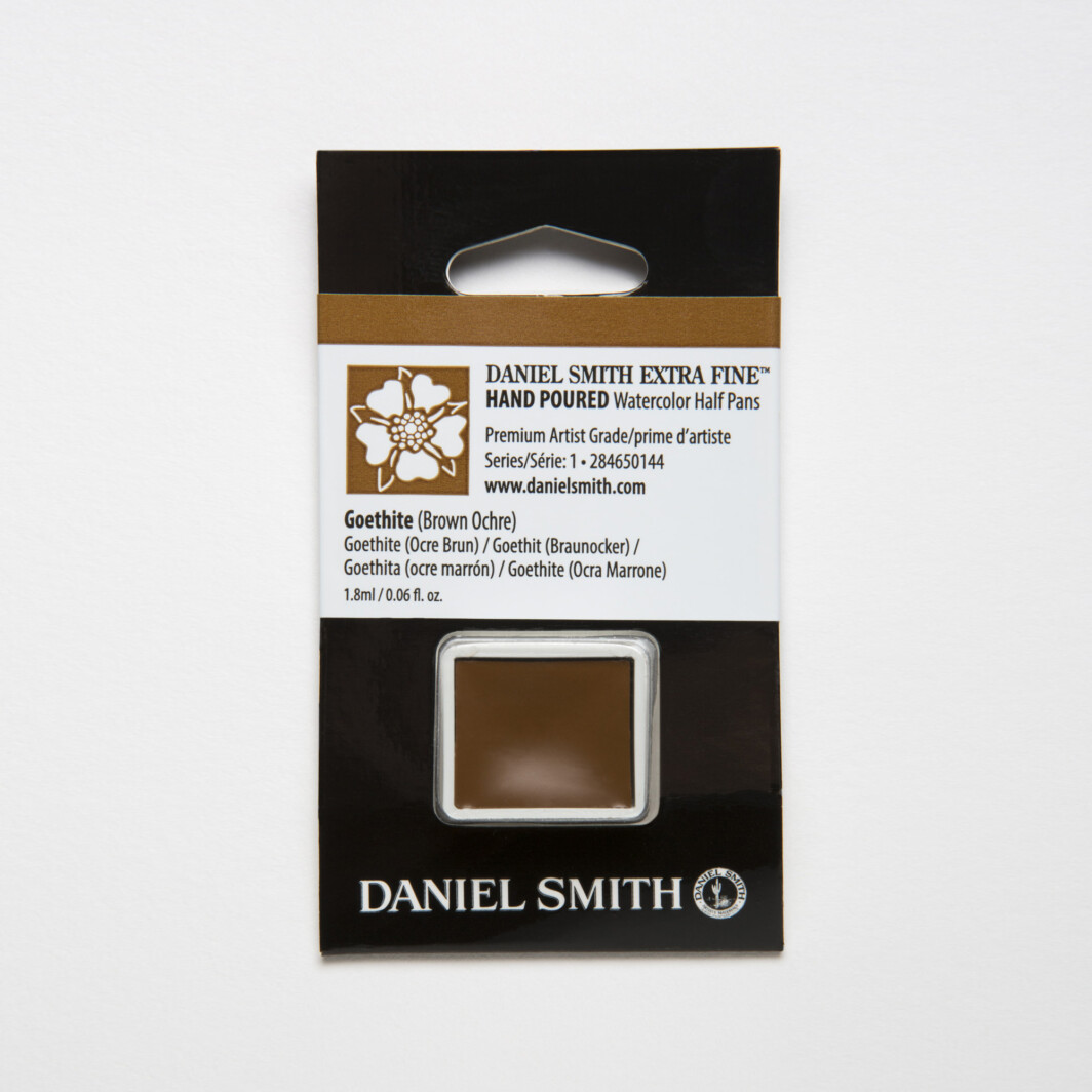 DANIEL SMITH Extra Fine Watercolor Goethite Brown Ochre Half Pan-0