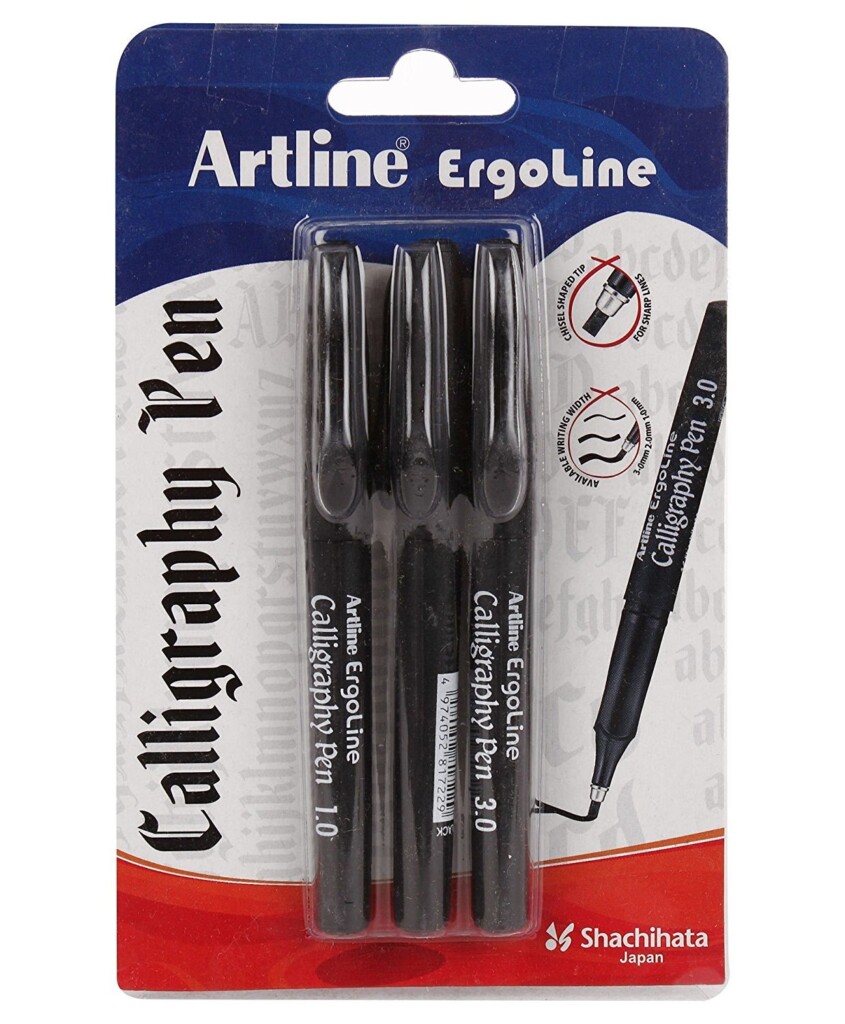 Artline Ergoline Calligraphy Pen Set with 3 Nib Sizes Pack of 3