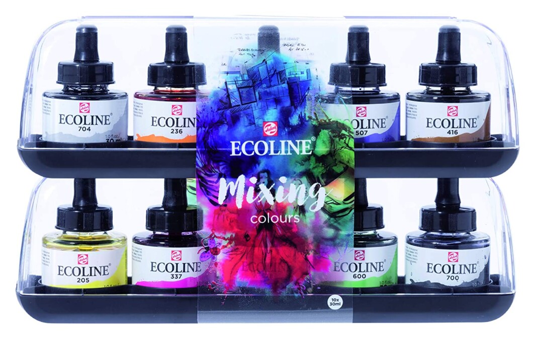 Royal Talens Ecoline Liquid Watercolor Ink 30ml Set of 10 Colors-0