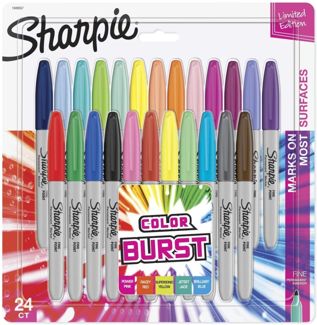 Sharpie Color Burst Markers, Fine Point, 24 Ct-0