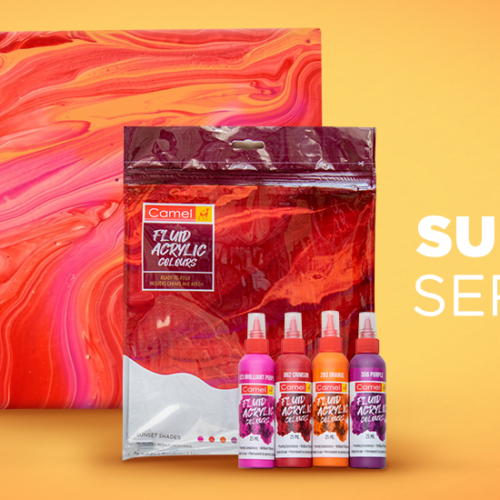 Camlin Kokuyo, Fluid Acrylic kit - Sunset Shades Fluid Acrylic kit - Sunset Shades-0