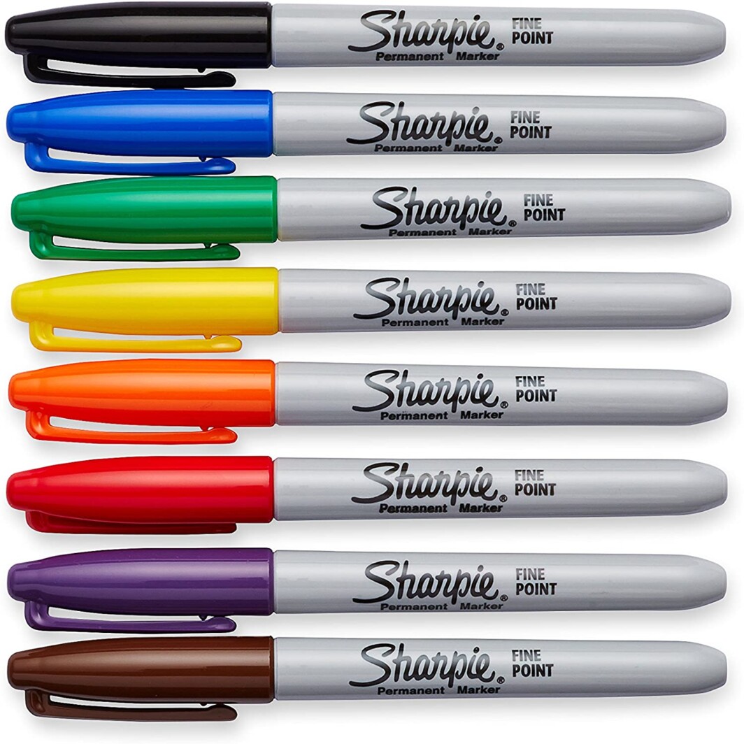 Sharpie Permanent Markers, Fine Point, 8 Pack, Assorted Colors (30217PP)-6564