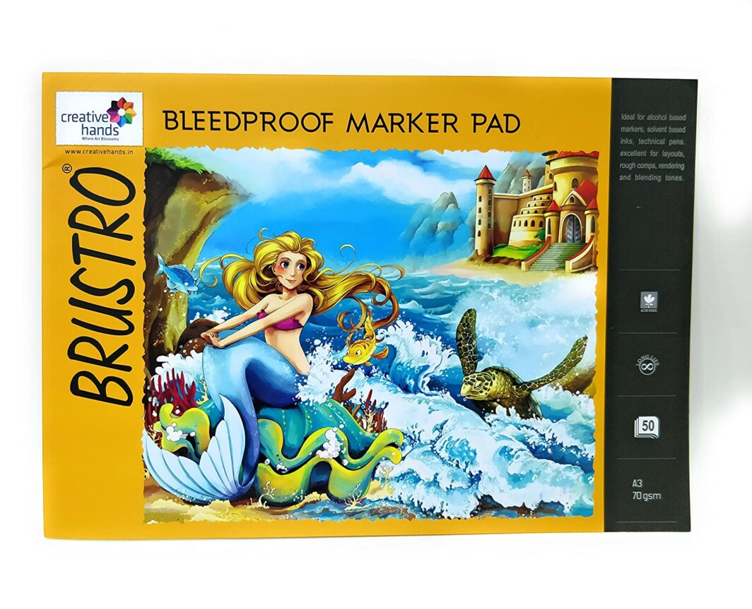 Brustro Bleedproof Marker Pad, 50 Sheets, A3 Size, 70 GSM-0