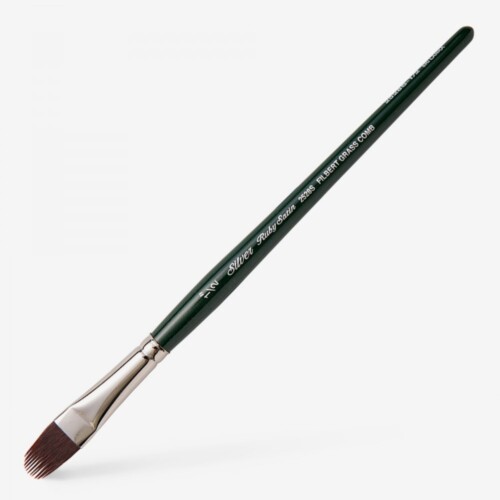 SILVER BRUSH RUBY SATIN SYNTHETIC BRUSH SERIES 2528S FILBERT GRASS COMB SIZE 1/2 IN-6640