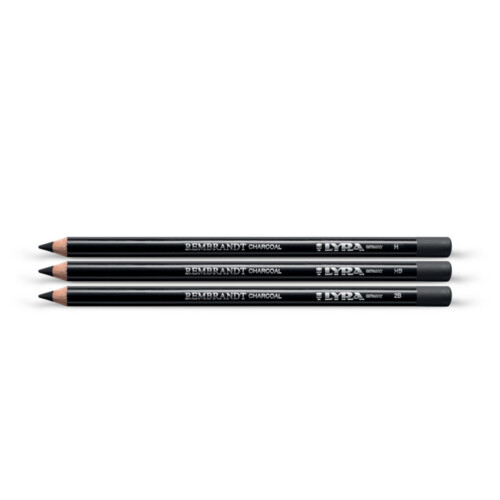 LYRA Rembrandt Charcoal Special Drawing Pencil Black HB (Pack of 1)-0